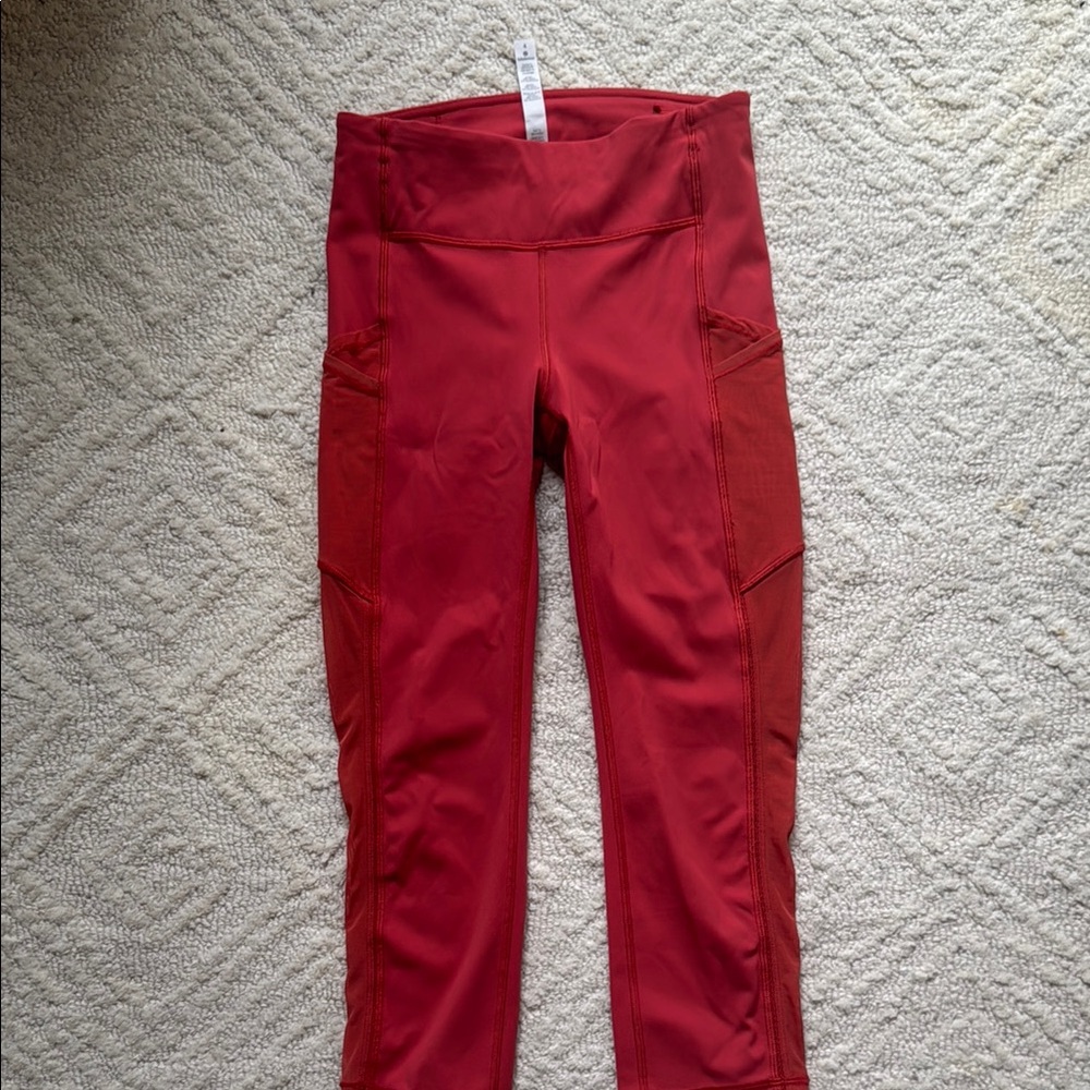 Lululemon Athletica Cherry Red Leggings
